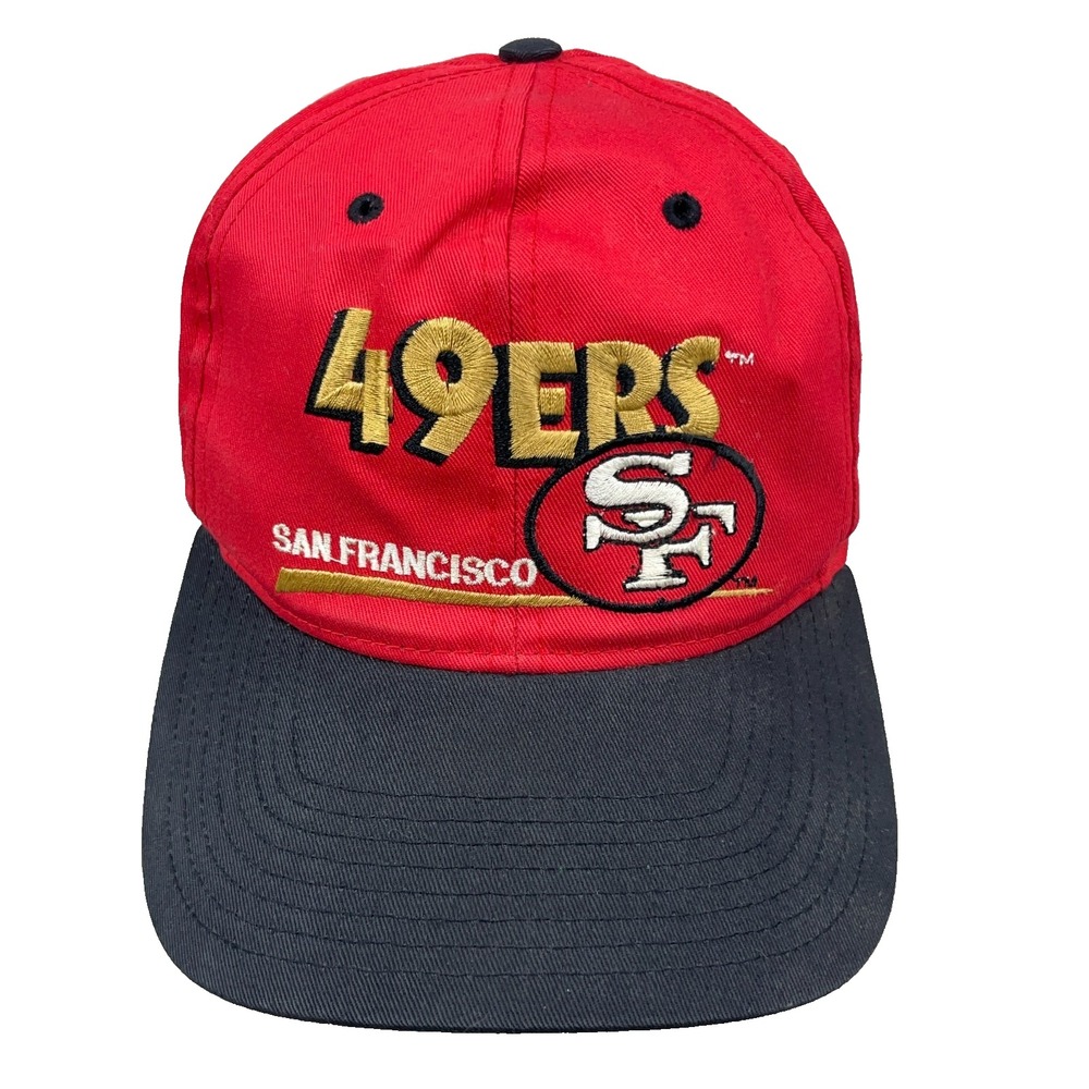 Vintage San Francisco 49ers Hat Cap Snapback Red Black 90s Green Bill 90s P25